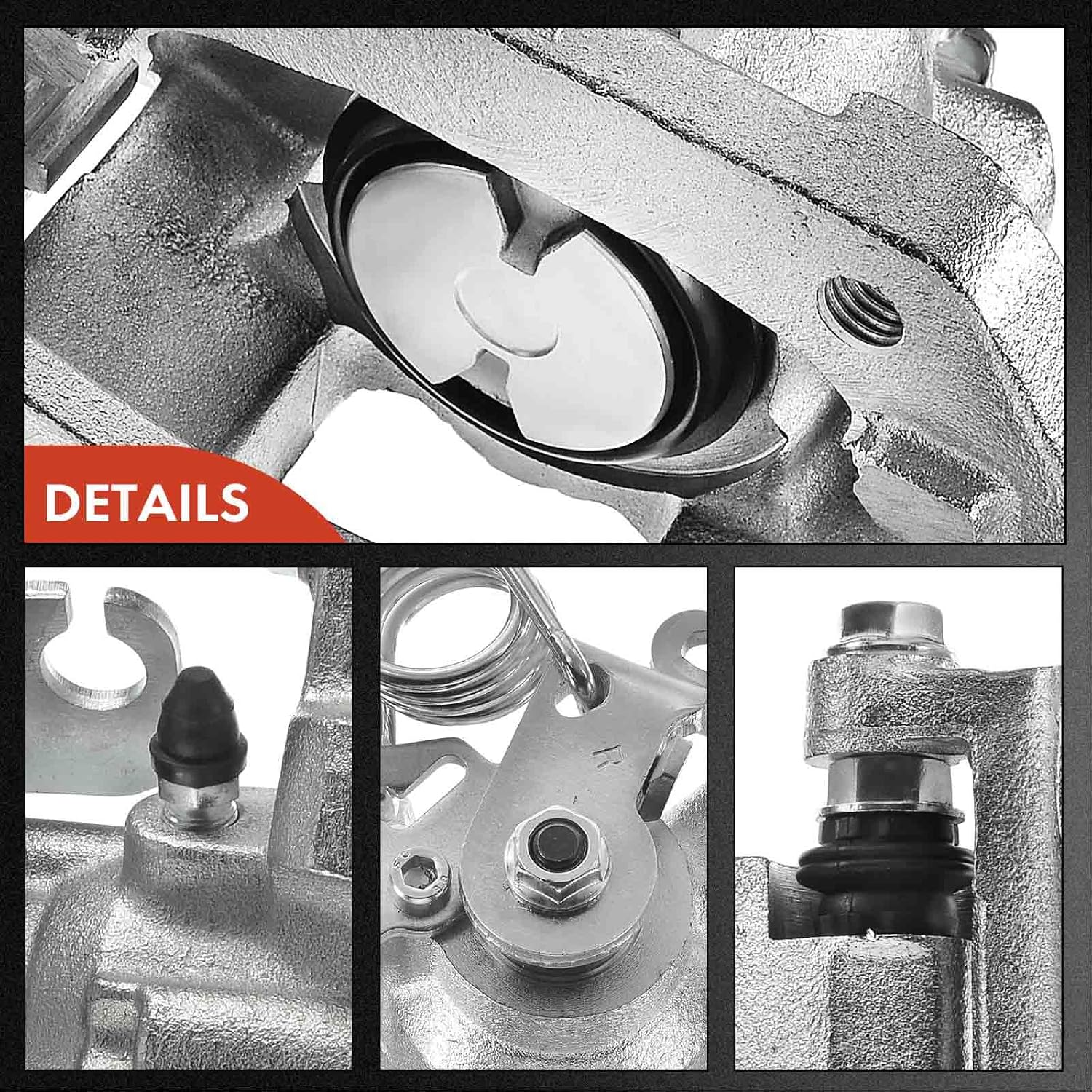A-Premium Disc Brake Caliper Assembly with Bracket Compatible with Select Ford and Lincoln Models - Explorer 2011-2019, Taurus 2013-2019, Flex/MKT 2010-2014 - Rear Driver and Passenger, 2-PC Set