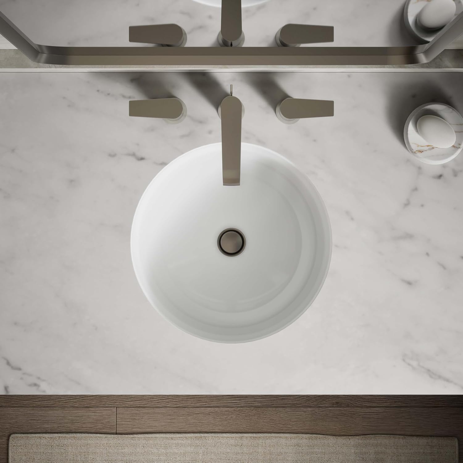 KOHLER K-29000-0 Caxton Undercounter Bathroom Sink, Round, White