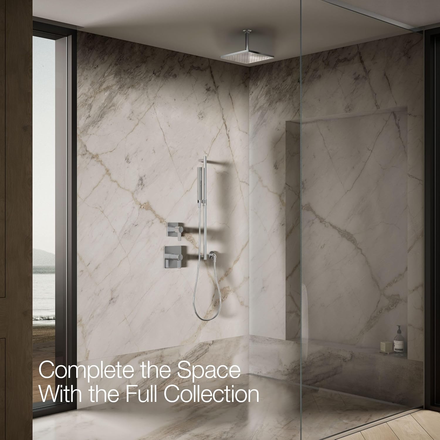 Kohler 26149-CP Honesty® 10' single-function rainhead, 2.5 gpm, Polished Chrome
