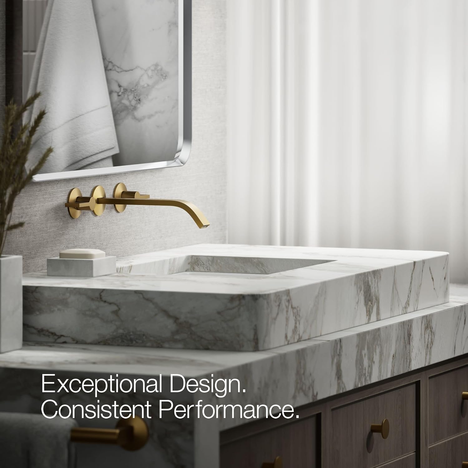Kohler T23888-2MB Components Plumbing Fixtures, Vibrant Brushed Moderne Brass