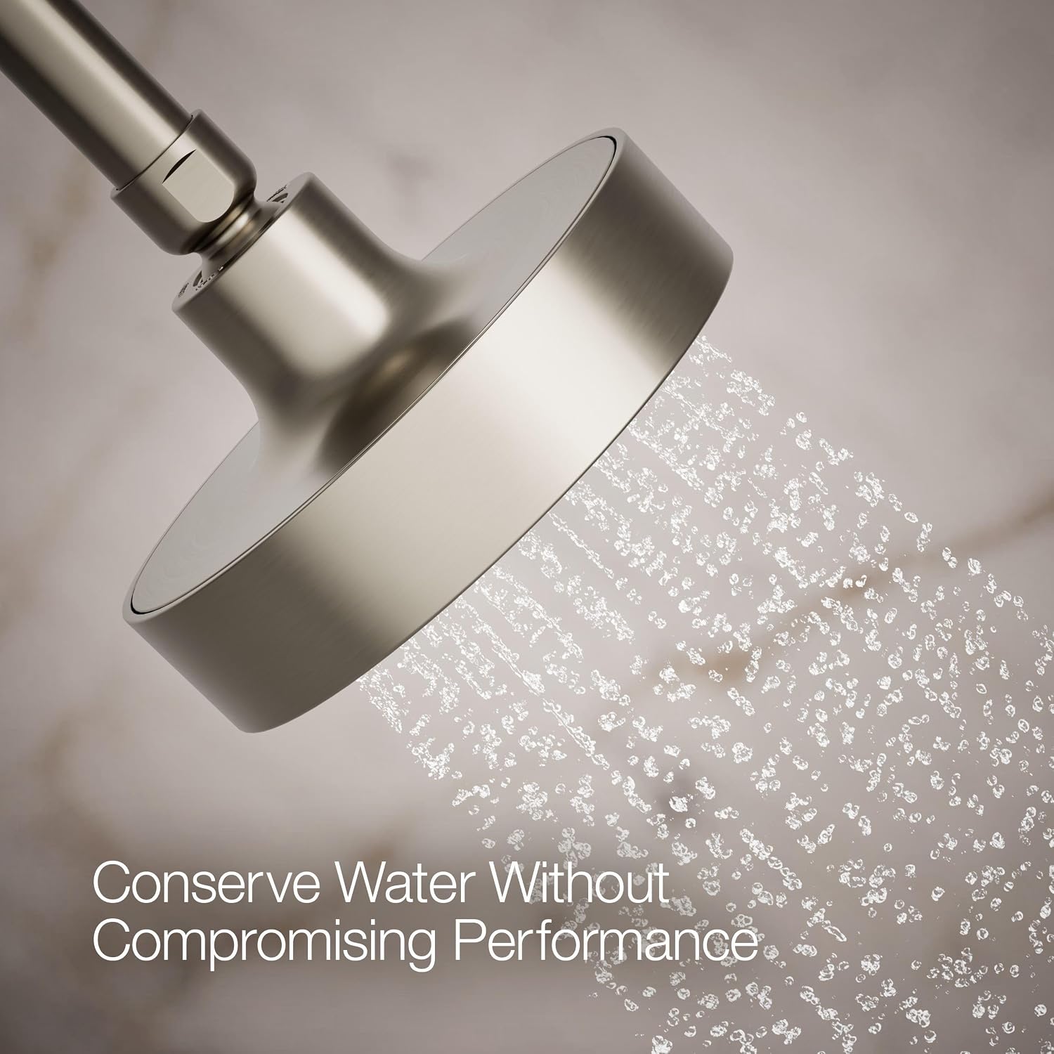 Kohler 965-AK-BN Purist® Single-function showerhead, 2.5 gpm, Vibrant Brushed Nickel