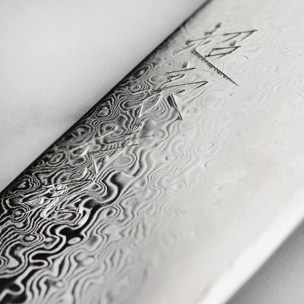 Yaxell Ypsilon SG2 Knife Set, 3 Piece with Katana Stand - 193 Layer Stainless Damascus