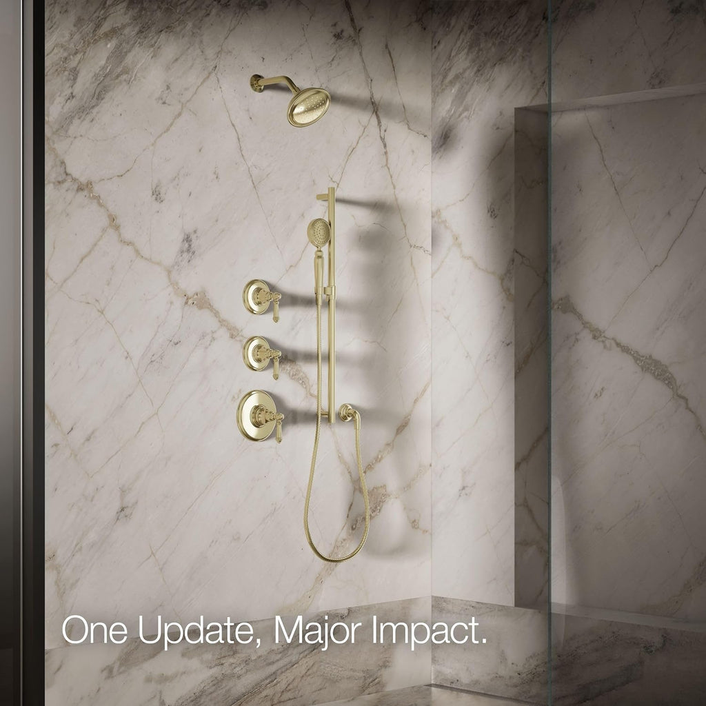 Kohler 72774-G-AF Artifacts® Single-function showerhead, 1.75 gpm, Vibrant French Gold