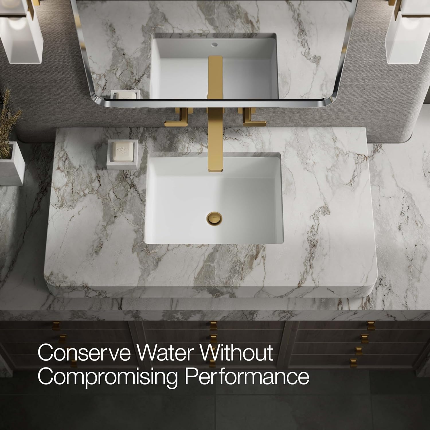 KOHLER Parallel Wall-Mount Bathroom Sink Faucet Trim