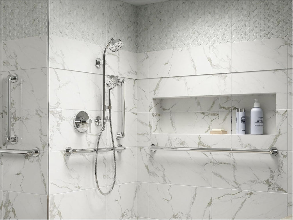 KOHLER 76471-Y-BN Awaken 1.75 GPM Retrofit Shower - Includes Shower Head, Hand Shower, Slide Bar and Hose, Vibrant Brushed Nickel