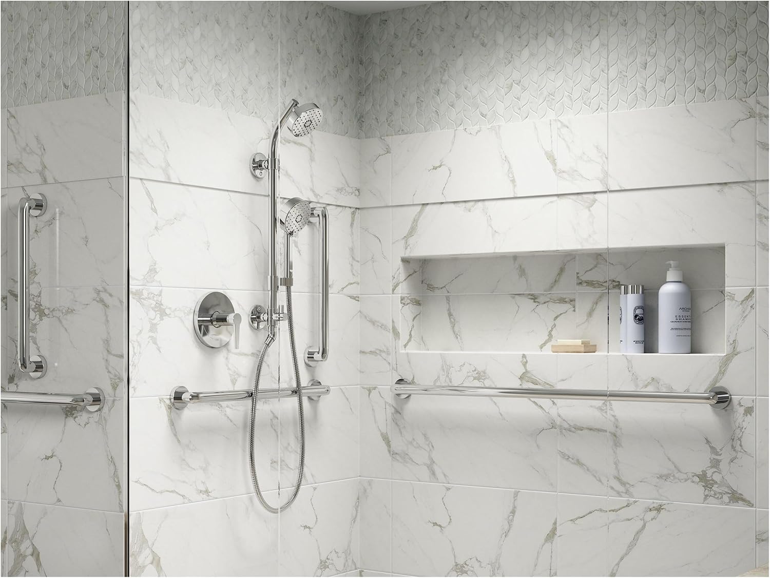 KOHLER 76471-Y-BN Awaken 1.75 GPM Retrofit Shower - Includes Shower Head, Hand Shower, Slide Bar and Hose, Vibrant Brushed Nickel