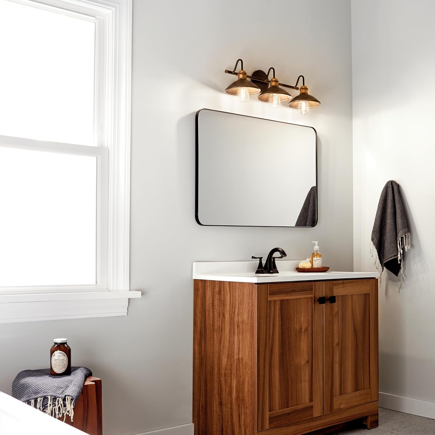 Kichler Lighting Clyde 26.25' 3 Light Vanity Light in Olde Bronze®