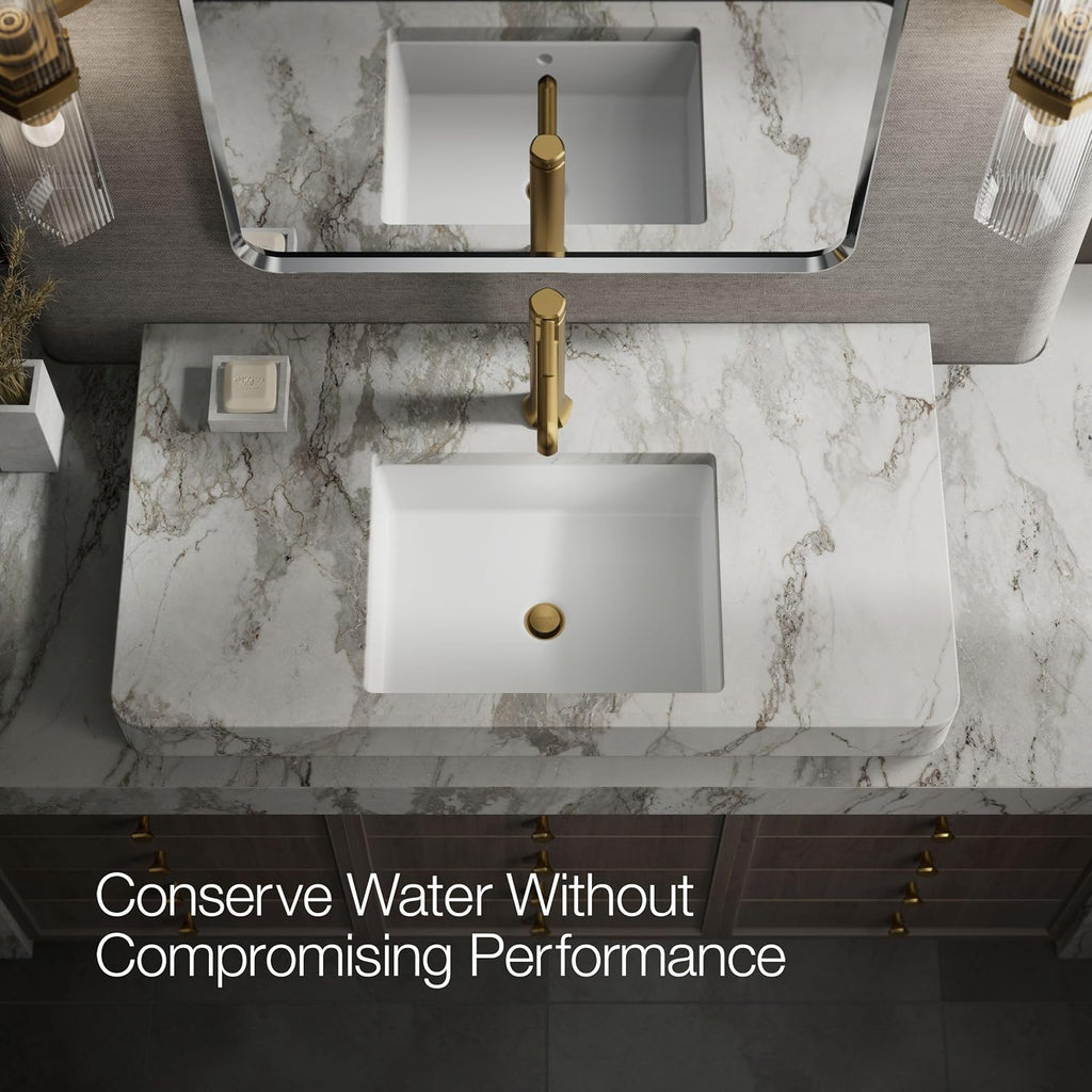 Kohler 27003-4-2MB Occasion® Tall Single-Handle Bathroom Sink Faucet, 1.2 gpm, Vibrant Brushed Moderne Brass
