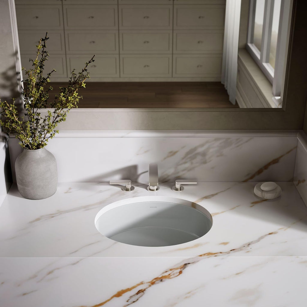 Kohler K-2881-95 1-Bowl Undermount Bathroom Sink w/Overflow Ice Grey