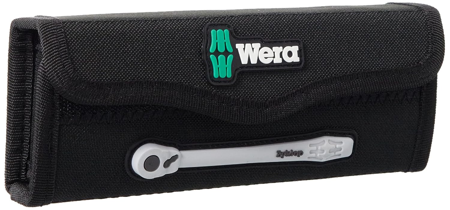 WERA 05004018001 8100 SA 8 Zyklop Metric Metal Ratchet Set with Switch Lever, 28 Piece, 1/4' Drive