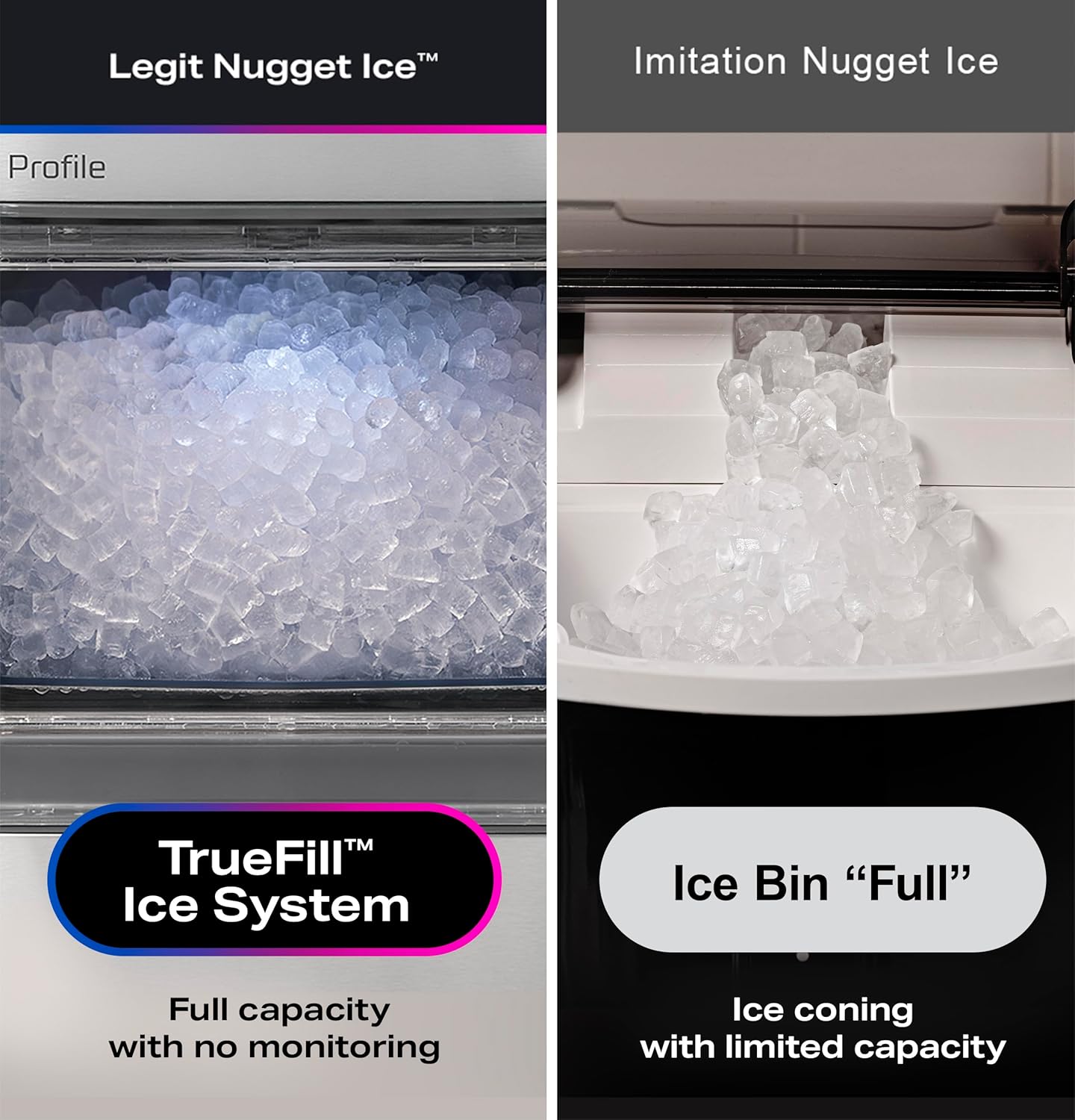 GE Profile Opal 2.0 with 0.75 Gallon Tank, Chewable Crunchable Countertop Nugget Ice Maker, Scoop included, 38 lbs in 24 hours, Pellet Ice Machine with WiFi & Smart Connected, Stainless Steel