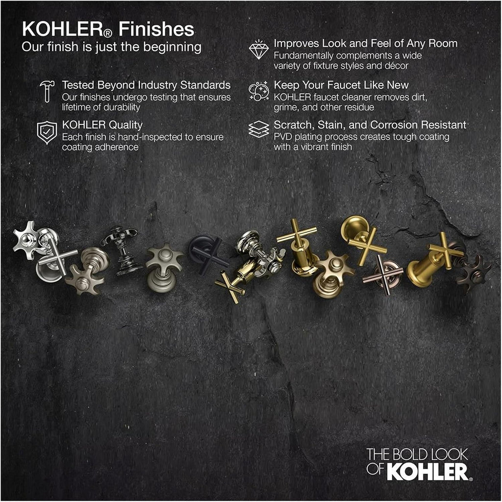 Kohler K-7605-P-2MB Handles, Vibrant Brushed Moderne Brass