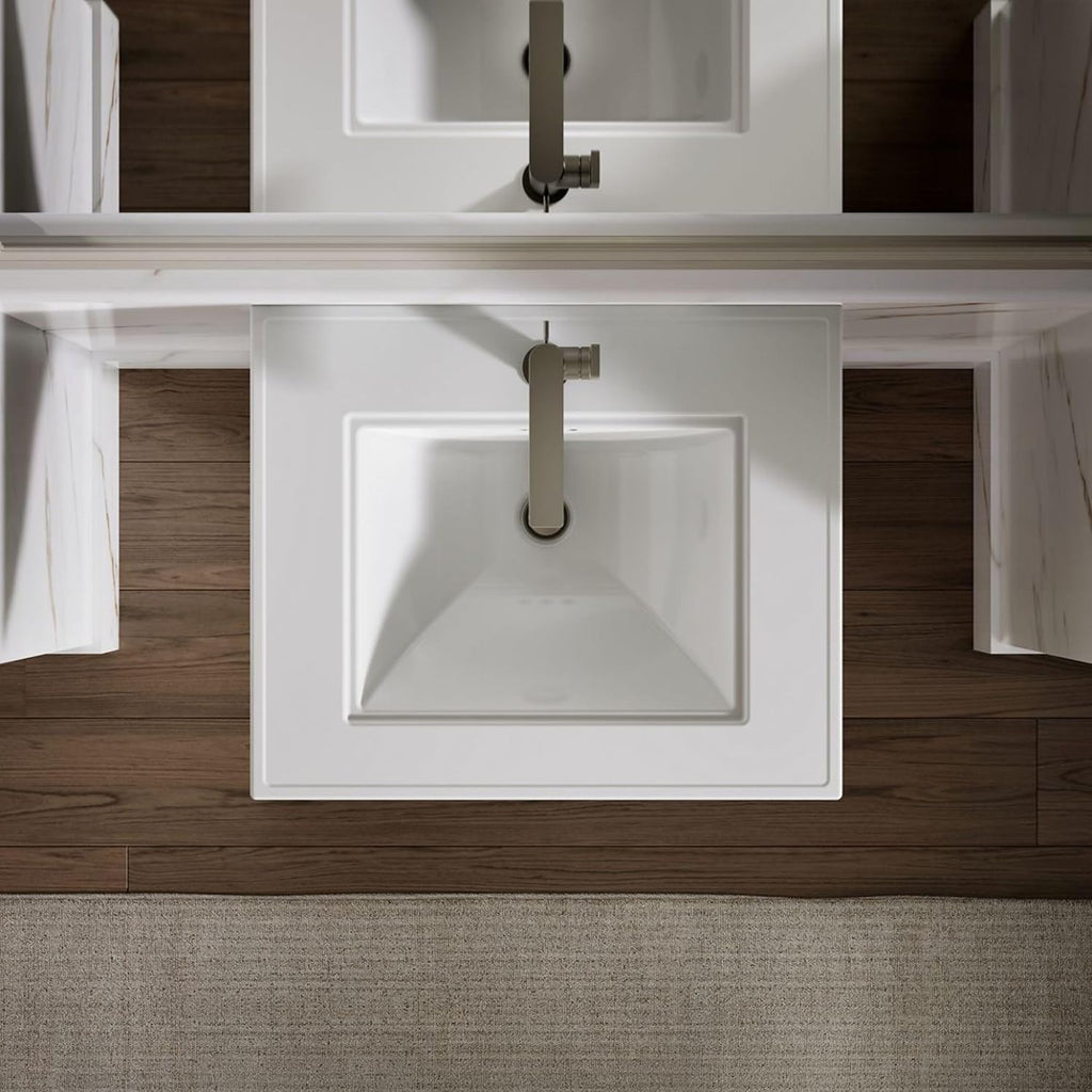 Kohler 2337-8-NY Memoirs® Stately 22-3/4' rectangular drop-in bathroom sink, Dune