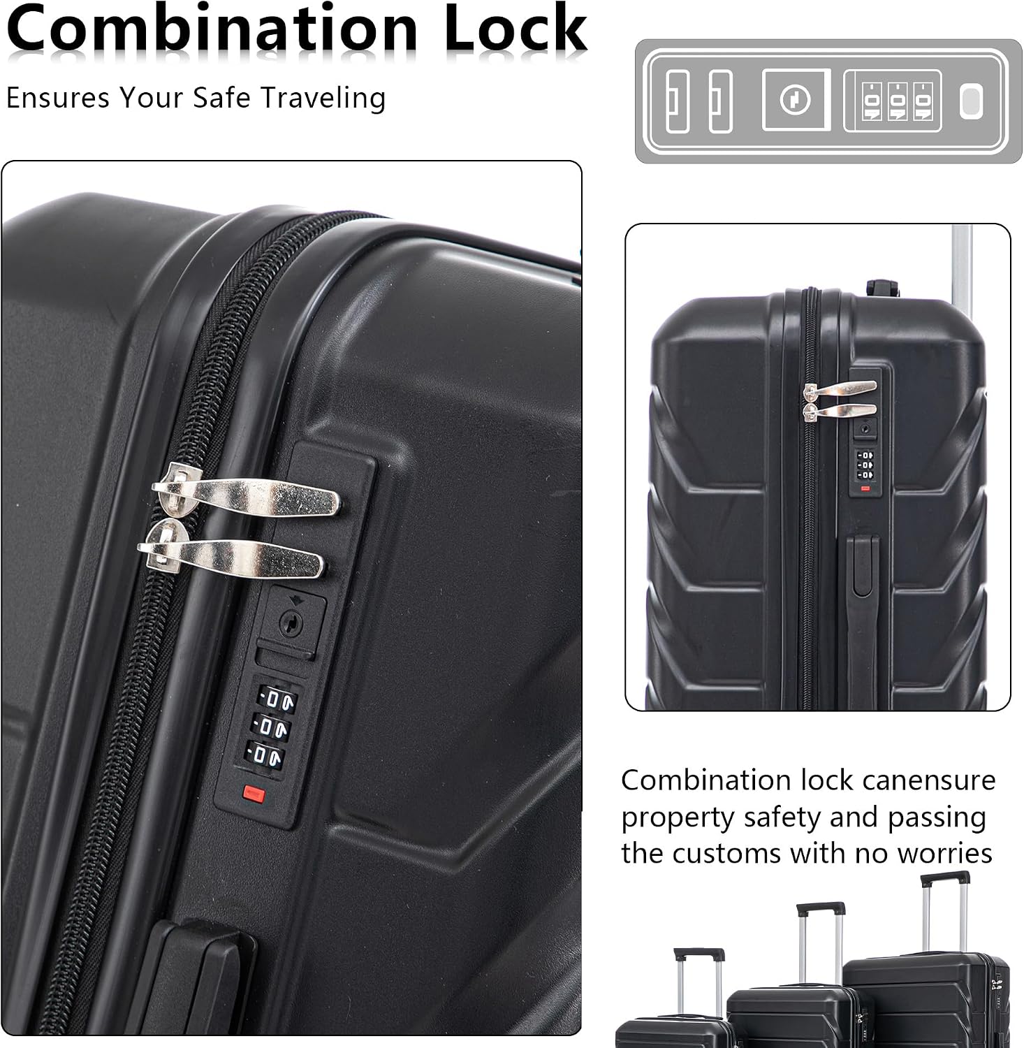 Suitcases ABS Hard Shell Luggage Sets