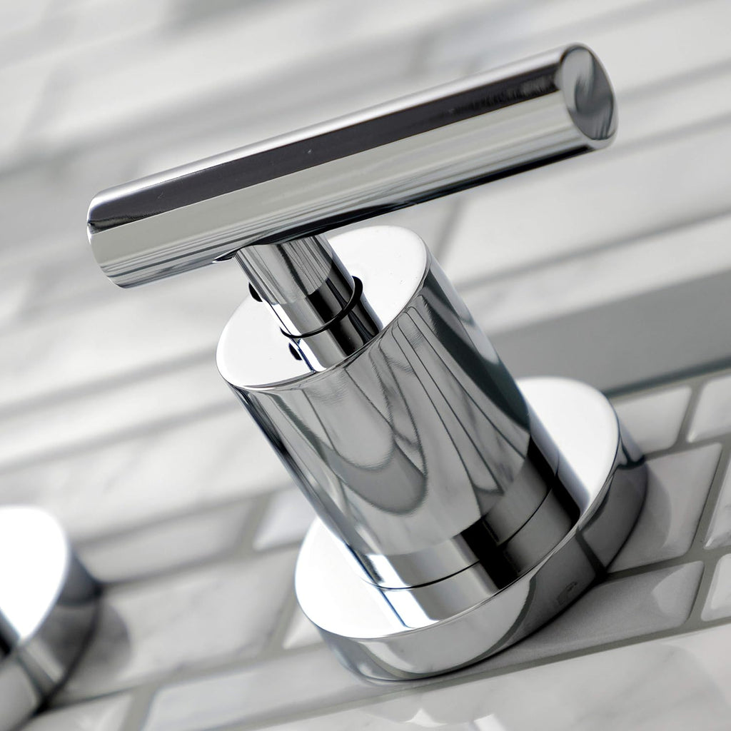 Kingston Brass KS8121CML Manhattan 2-Handle 8 in. Wall Mount Bathroom Faucet, Polished Chrome