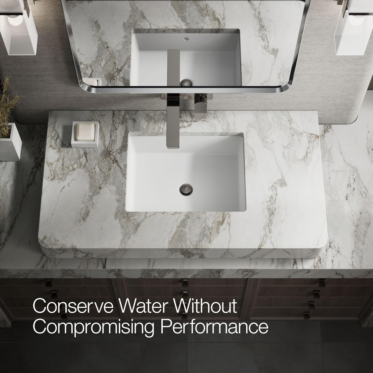 Kohler 22567-4-TT Parallel® Wall-Mount Single-Handle Bathroom Sink Faucet, 1.2 gpm, Vibrant Titanium