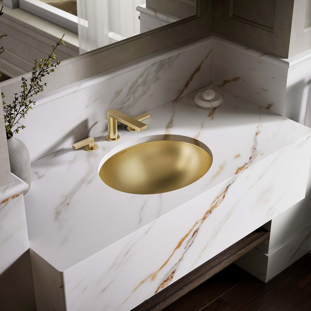Bachata 20' Oval Drop-In/Undermount Bathroom Sink No Overflow