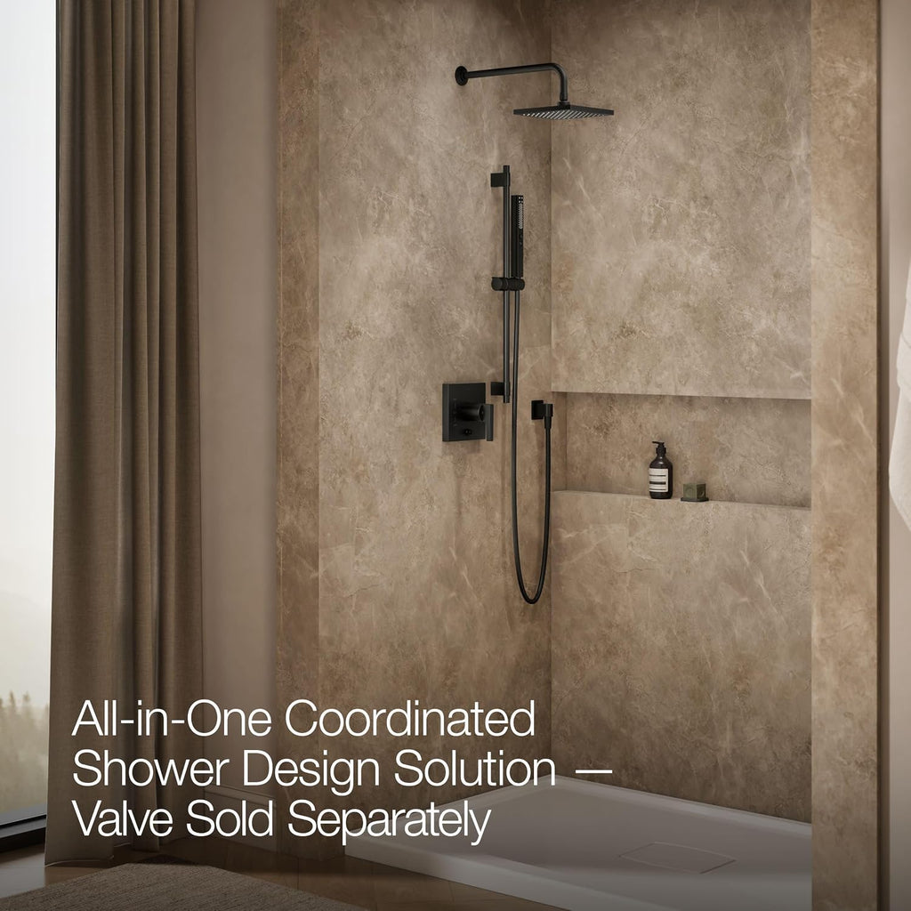 Kohler K-26273-G-BL Honesty Shower Kit with Showerhead, Handshower, and Trim, 1.75 gpm, Matte Black