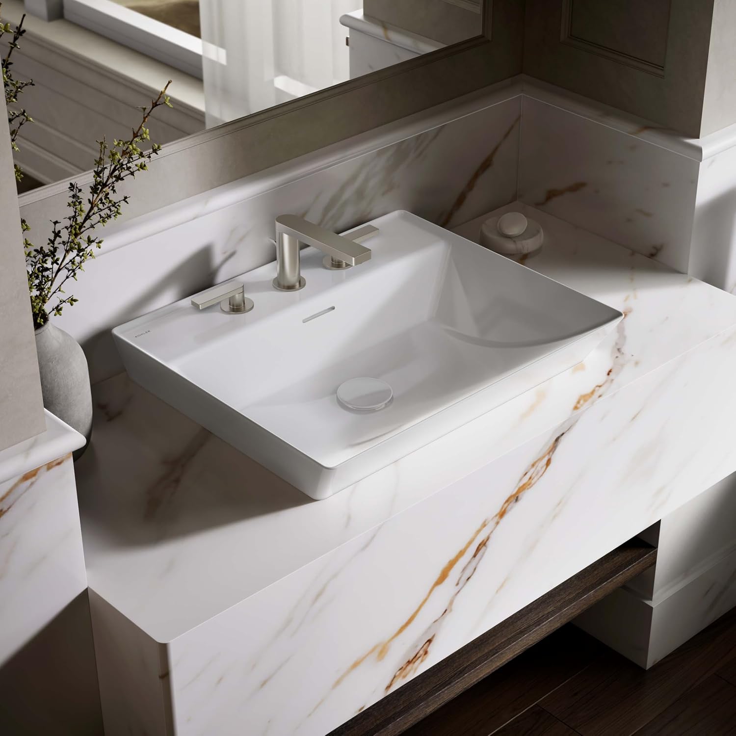 Kohler Brazn Rectangle Vessel Bathroom Sink
