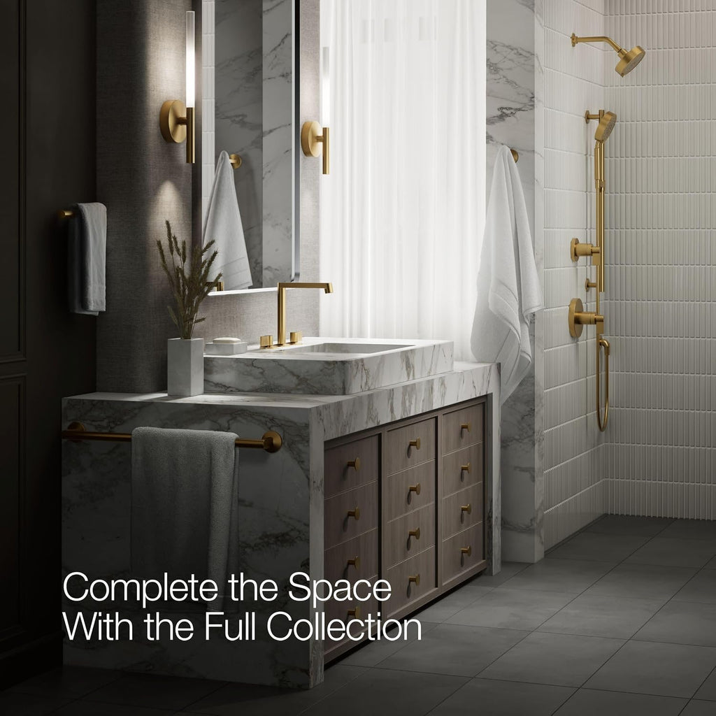 Kohler 77974-4-2MB Components Plumbing Fixtures, Vibrant Brushed Moderne Brass