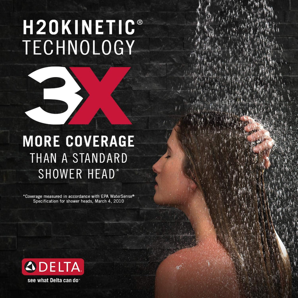 DELTA Ashlyn 17 Series Dual-Function Shower Trim Kit with 2-Spray Touch-Clean In2ition 2-in-1 Hand Held Shower Head with Hose, Stainless T17264-SS-I (Valve Included)