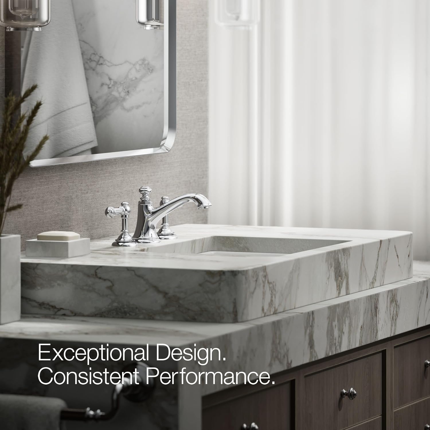 Kohler Artifacts Widespread Handles Lever, Polished Chrome