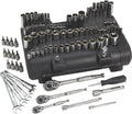 Klutch Mechanic's Socket Set - 97-Pc 1/4in 3/8in. & 1/2in. Drive, SAE & Metric