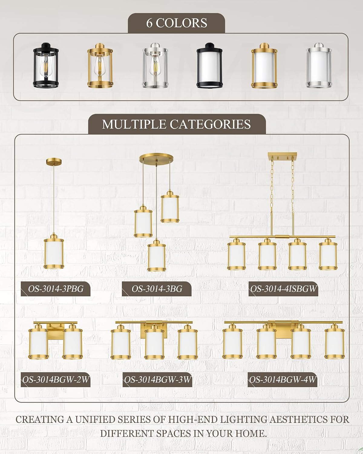 4-Light Brushed Gold Bathroom Light Fixtures with Milk White Frosted Glass, 29' UL-Listed Modern Wall Sconce Over Mirror with Metal Cage for Bath, Hardwire E26, OS-3014BGW-4W