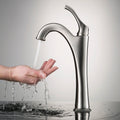 KRAUS KVF-1200SFS Arlo Single Handle Vessel Bathroom Faucet with Pop Up Drain, Spot-Free All-Brite Brushed Nickel (2 Pack)