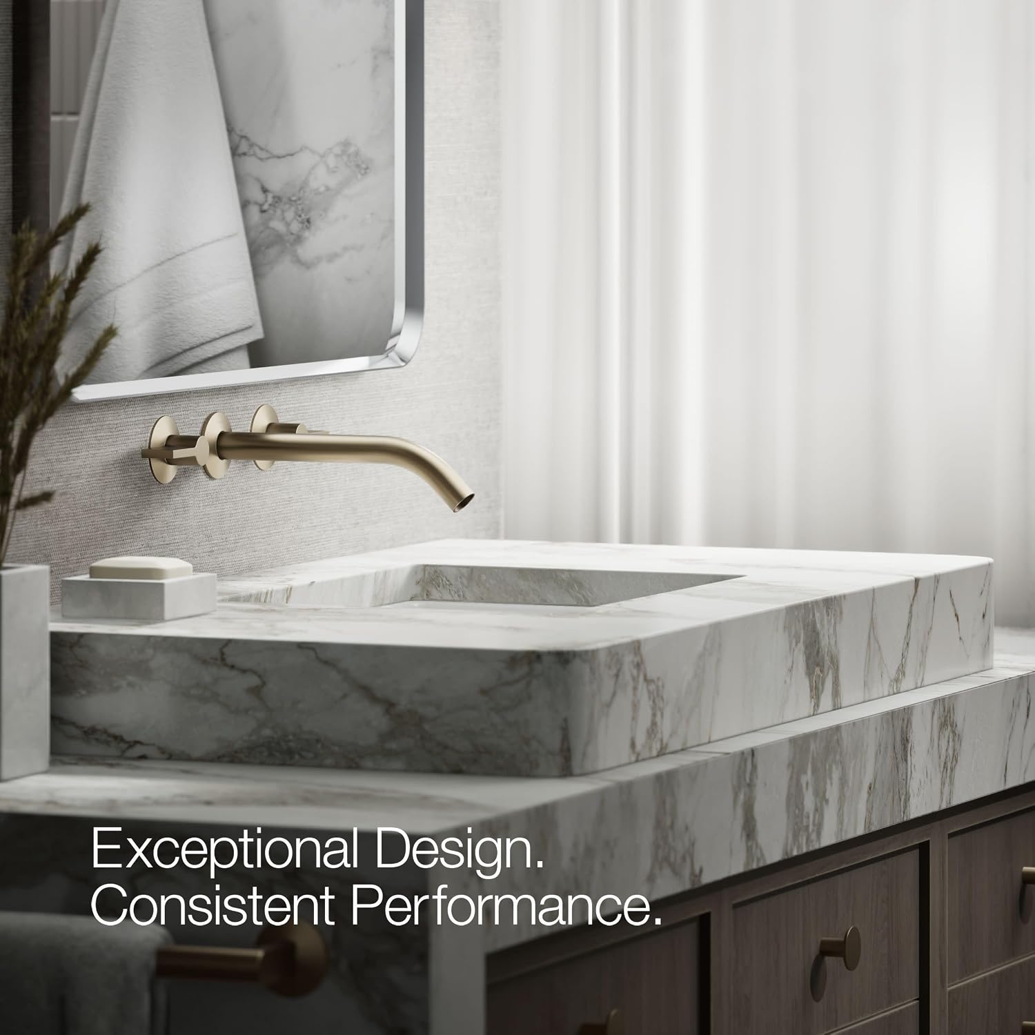 KOHLER Components Wall-Mount Bathroom Sink Faucet Lever Handle Trim
