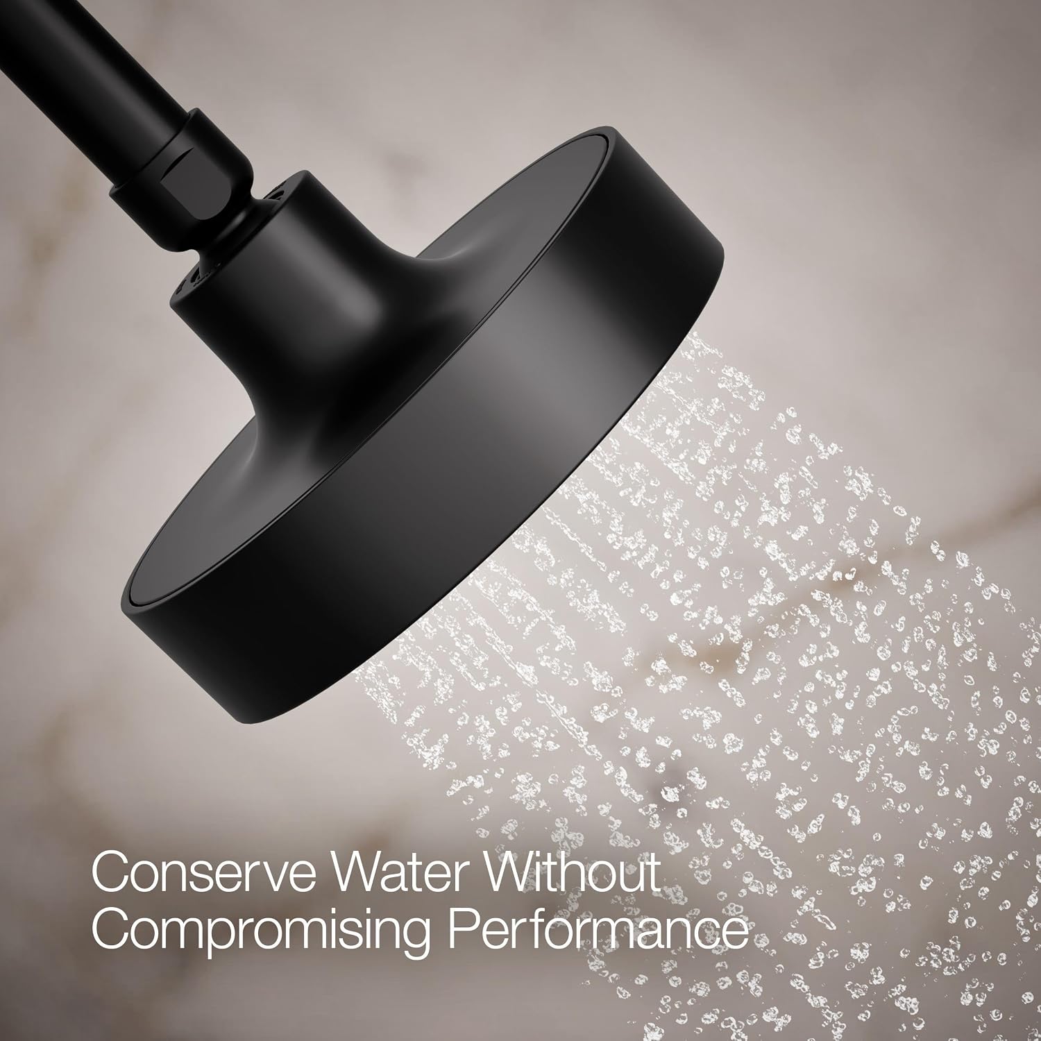 Kohler 965-AK-BL Purist® Single-function showerhead, 2.5 gpm, Matte Black