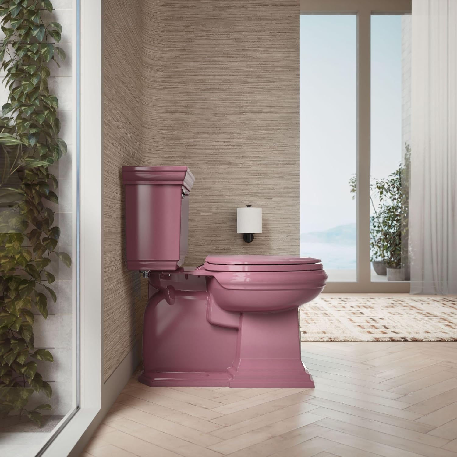 Kohler K-4652-53 Lustra Elongated Toilet Seat with Q2 Advantage, Raspberry Puree