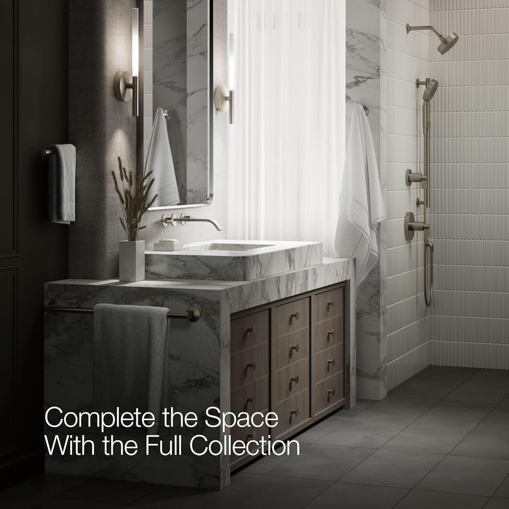 Kohler KT23888-BN Components 1.2 GPM Bathroom Faucet - Handles Sold Separately Vibrant Brushed Nickel