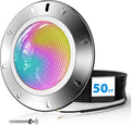 LyLmLe Pool Light for Inground Pools, 65W 10 Inch RGBW Multicolor Inground Pools Light, 316 Stainless Steel, 12V Color Changing LED Pool Lights for 10' Niche, 50ft Cord, Without Transformer Controller