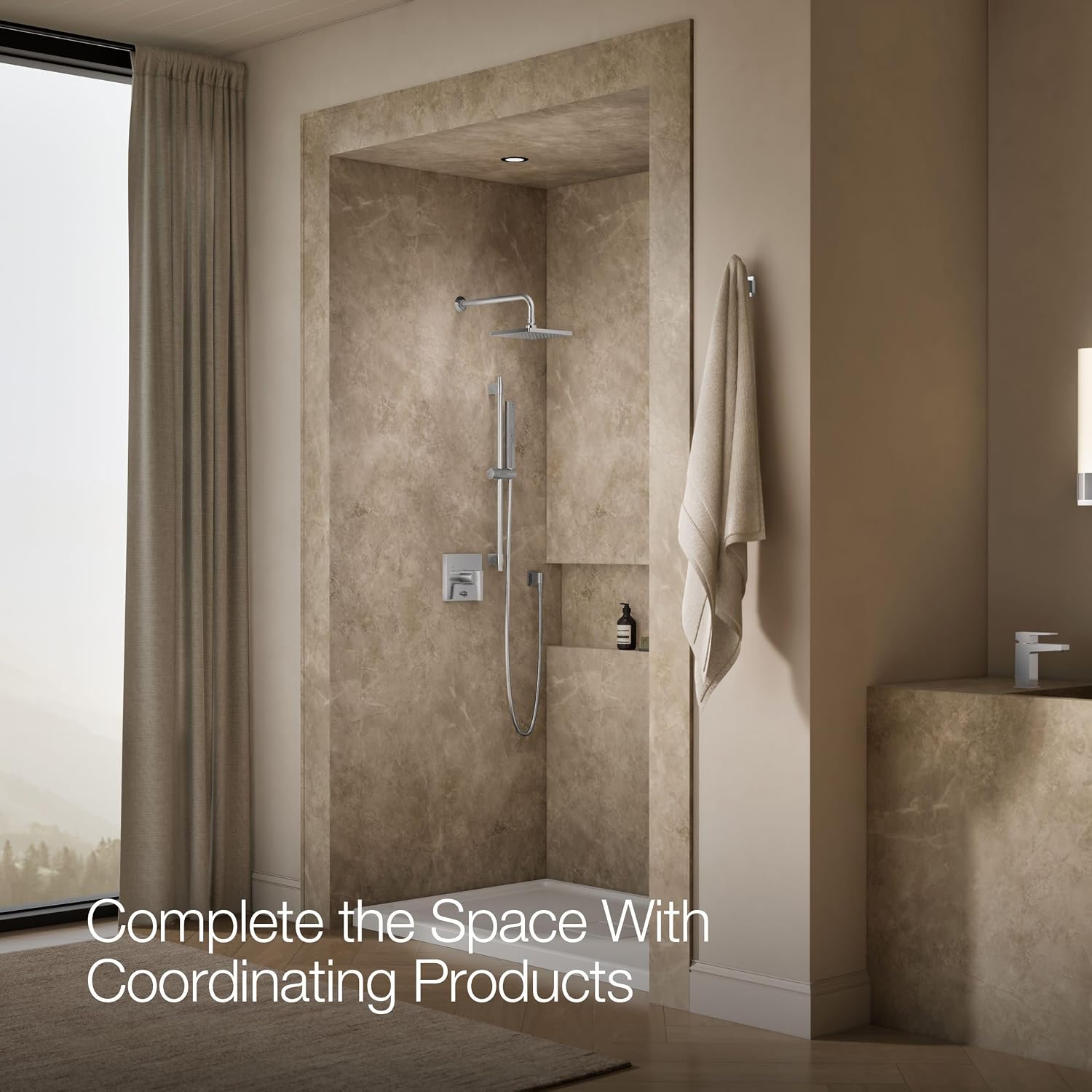 Kohler K-26273-G-CP Honesty Shower Kit with Showerhead, Handshower, and Trim, 1.75 gpm, Polished Chrome