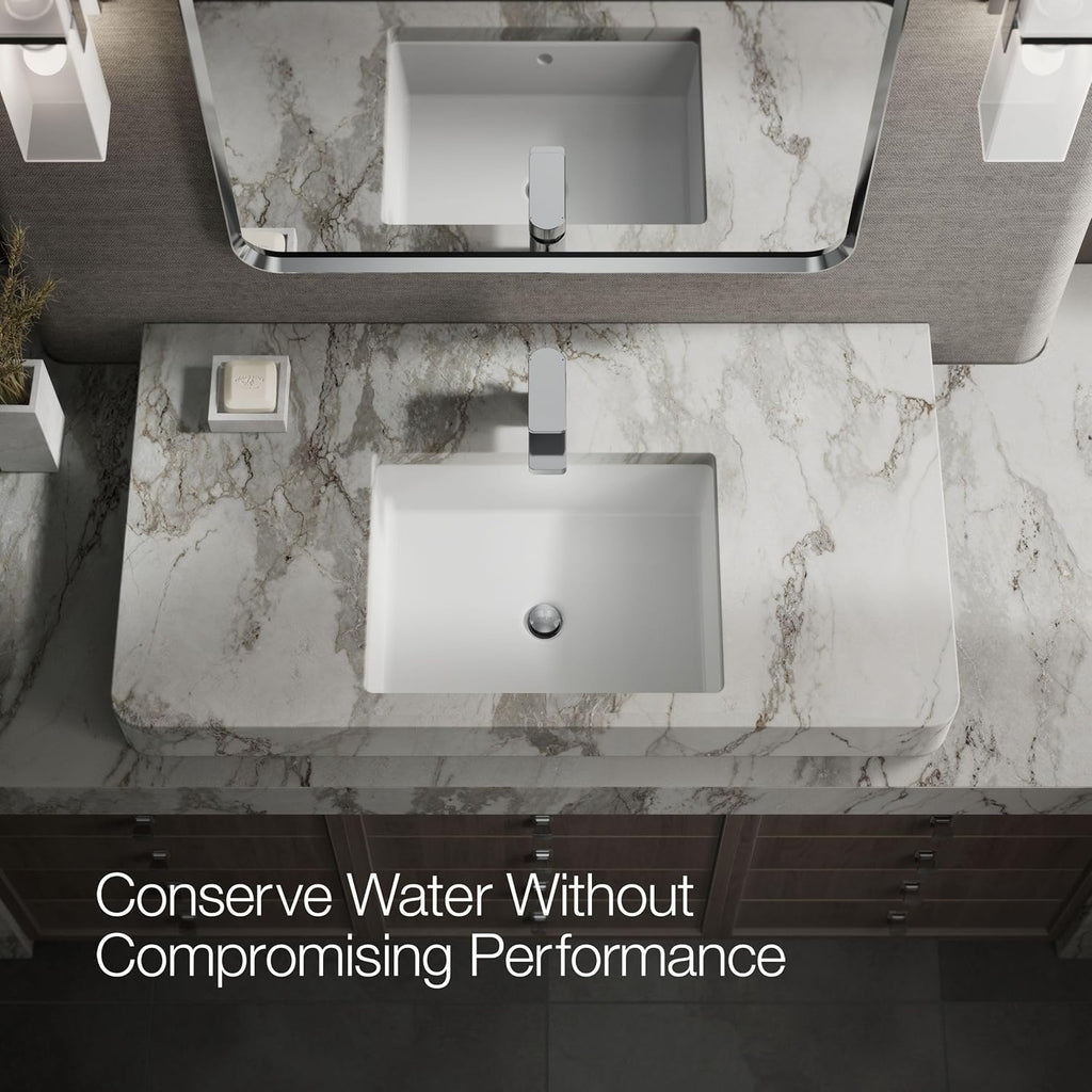 Kohler 24804-4-CP Parallel® Low Single-Handle Bathroom Sink Faucet, 1.2 gpm, Polished Chrome