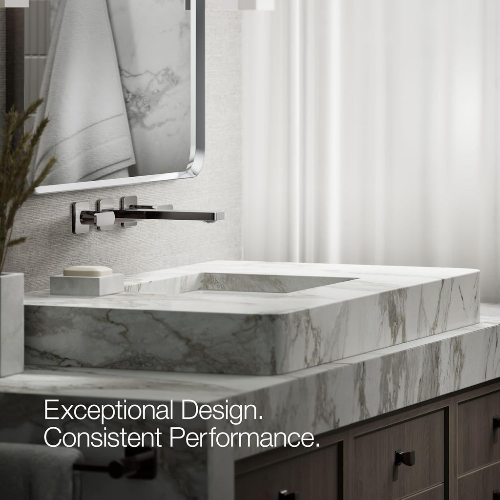 KOHLER K-T27120-4-TT PARALLEL® 2 HANDLE WM LAV FAUCET, LEVER, Vibrant Titanium
