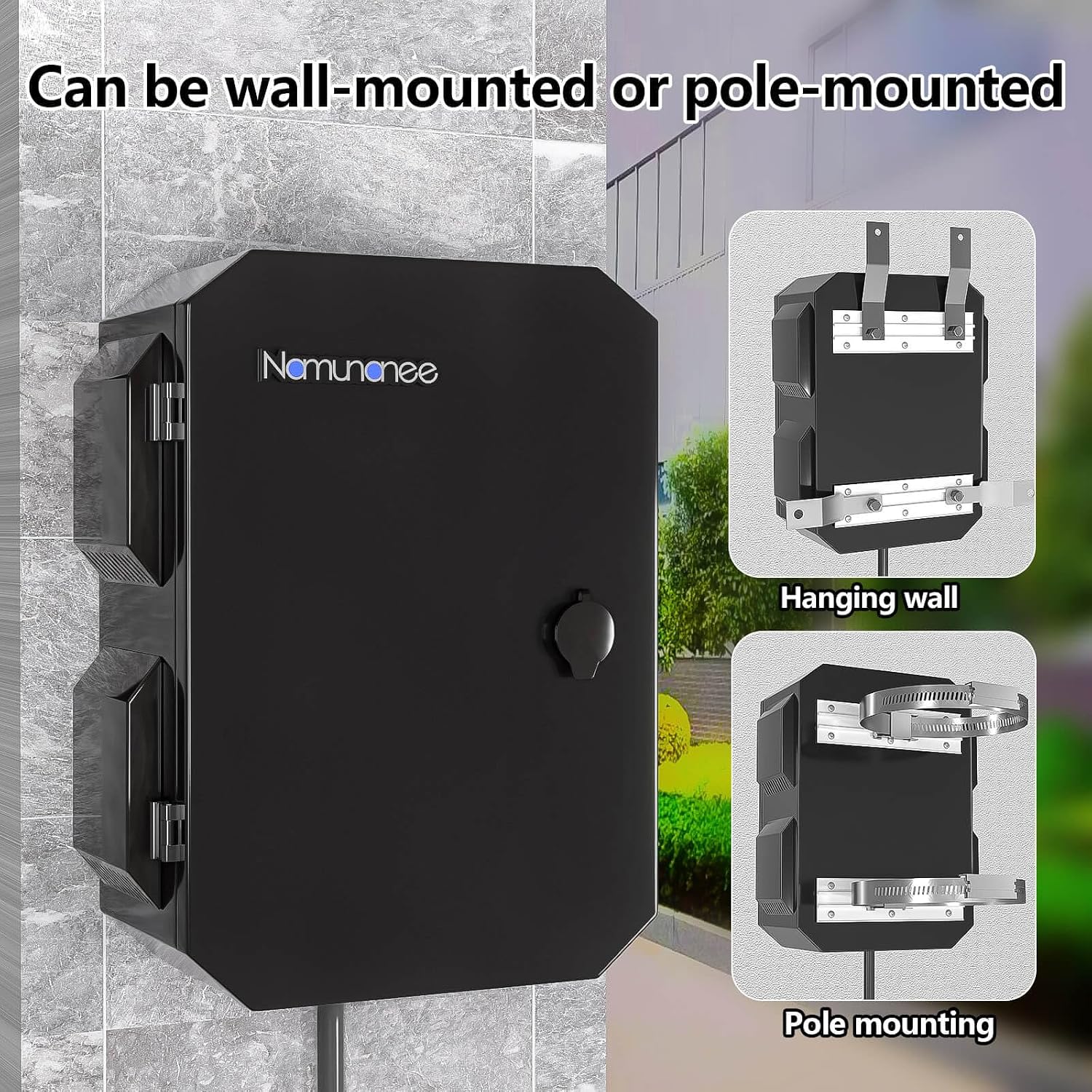 Outdoor Electrical Box, Cold-Rolled Steel Plate, Aluminum Alloy Back Beam, One-Piece Ventilation Design, IP65 Waterproof, Wall/Pole Mounted (15.7' x 12' x 8')