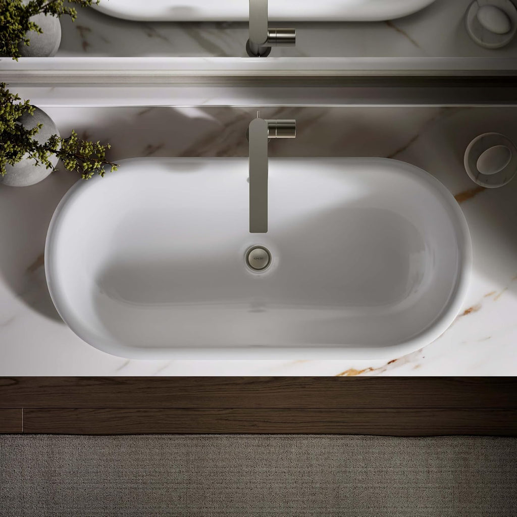 KOHLER K-20213-P5-0 Capsule Vessel/Drop-In/Under-Mount Bathroom Sink with Iron Gate painted Underside