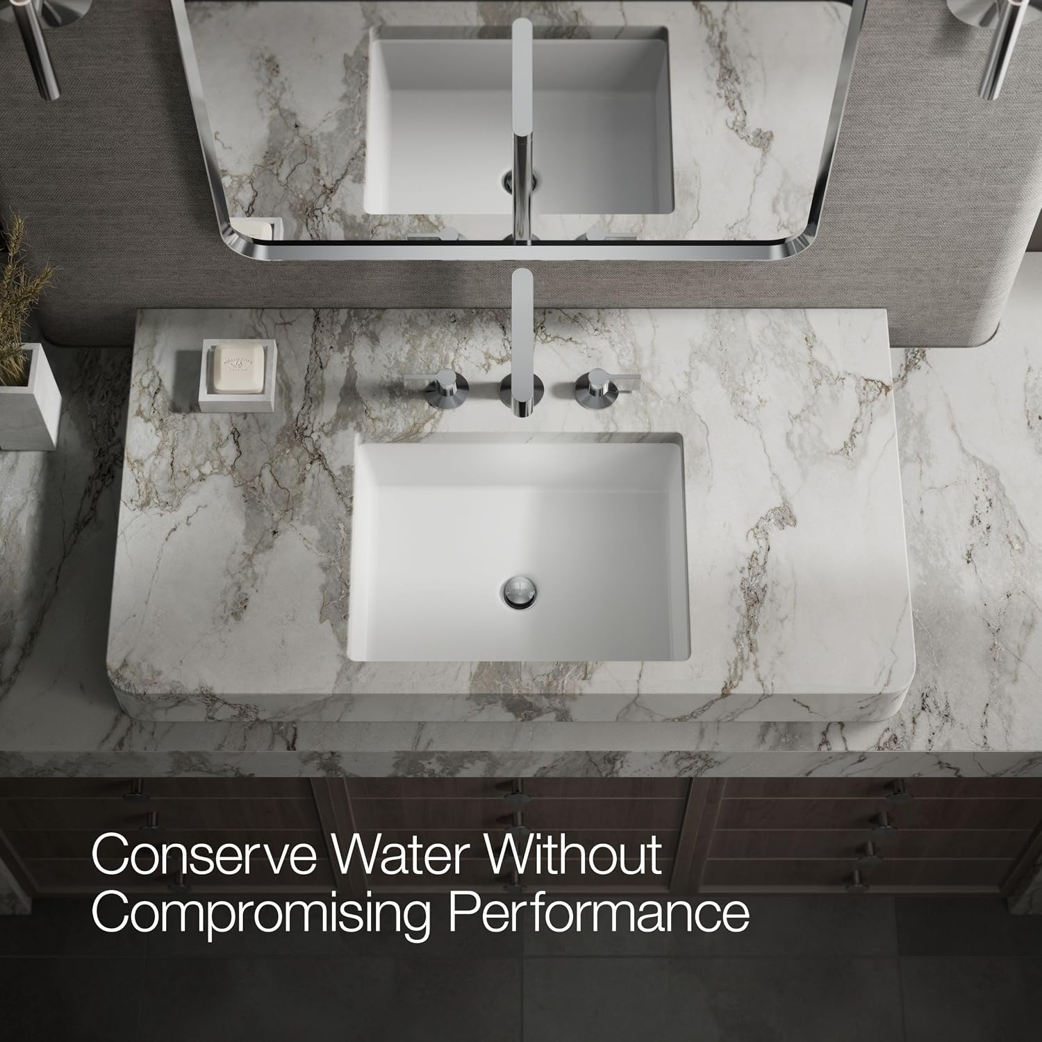 KOHLER K-23887-CP Components® Bathroom Sink Faucet Spout, Row Design, 1.2 GPM, Premium Durable Metal, Corrosion Resistant, Polished Chrome