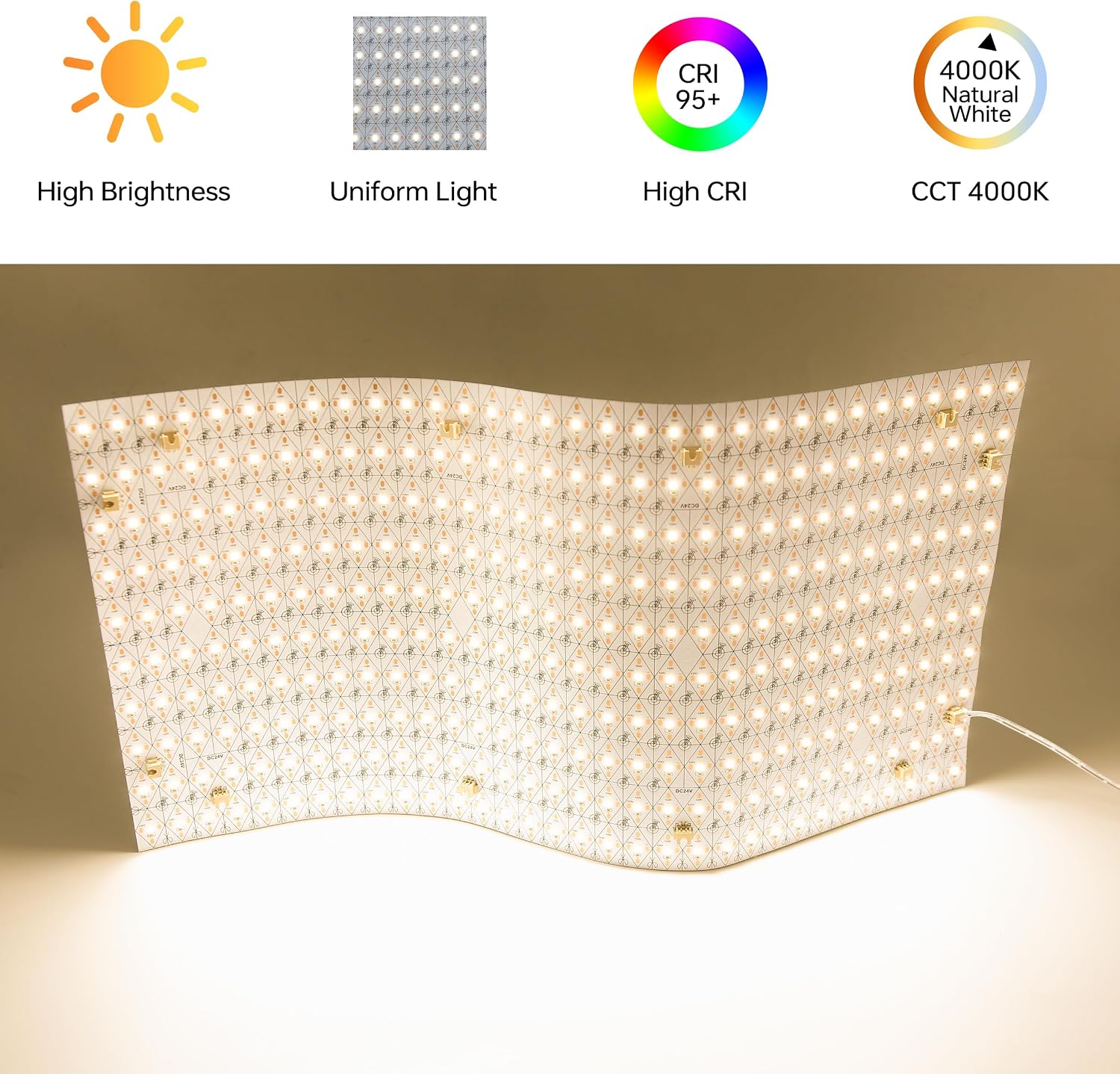 LED Backlight Sheet 10 Pack 24V 36W 4000K,Dimmable Flexible LED Panel Sheet Backlit Translucent Stone/Marble/Onyx/Quartz Countertops Walls
