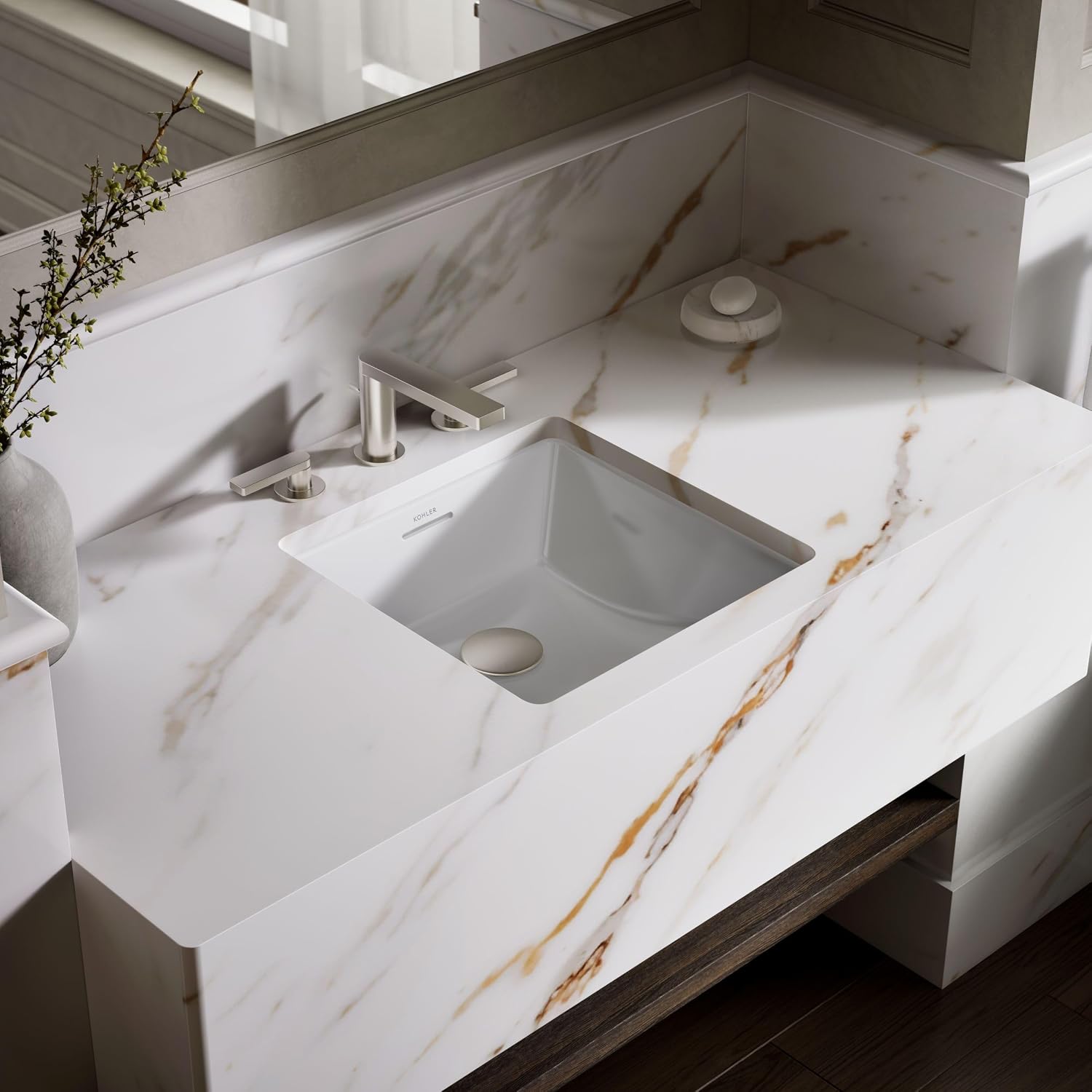 Kohler Brazn Square Undermount Bathroom Sink