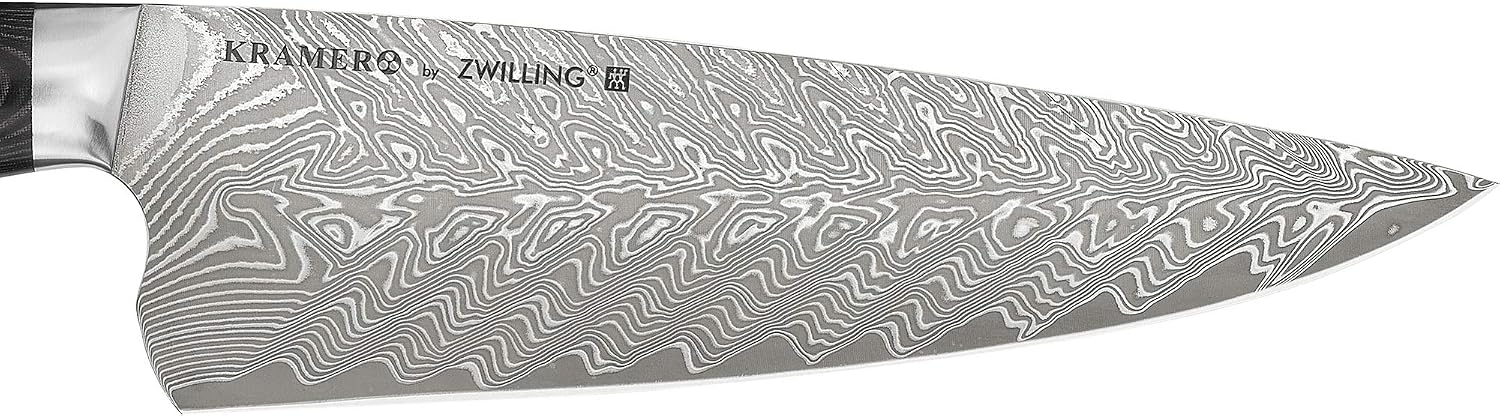 HENCKELS 8-inch Chef's Knife, Premium Quality, German Engineered, Informed by 100+ Years of Mastery, Stainless Steel, Dishwasher Safe, Black/Brown