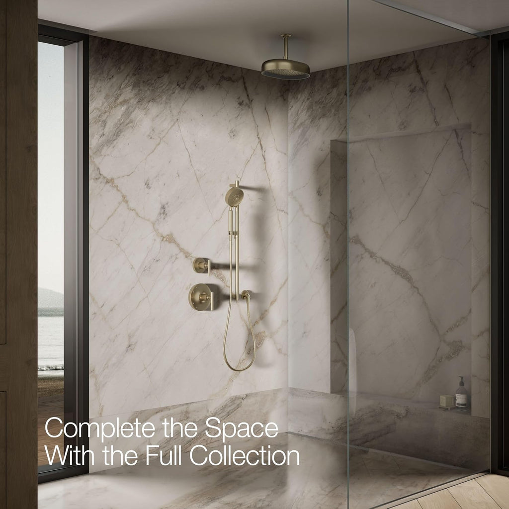 Kohler 26293-BV Statement® Oblong 12' single-function rainhead, 2.5 gpm, Vibrant Brushed Bronze