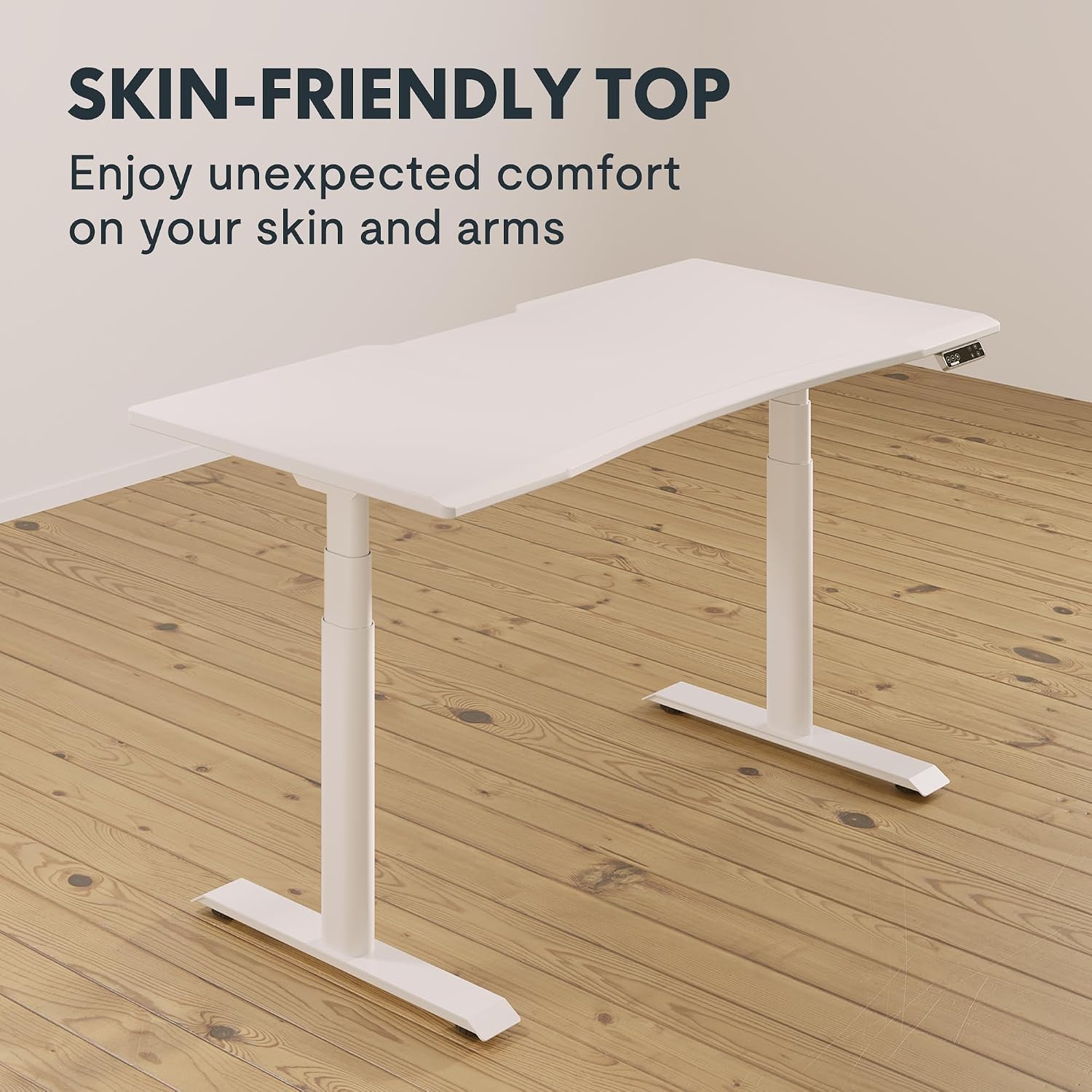 FLEXISPOT E6 Pro 48 x 30 Inch Electric Standing Desk, Dual Motor Height Adjustable Desk with 3-Stage Oval Legs, One-Piece Desktop with Ergonomic Curved Edge, Modern Minimalist Home Office Desk