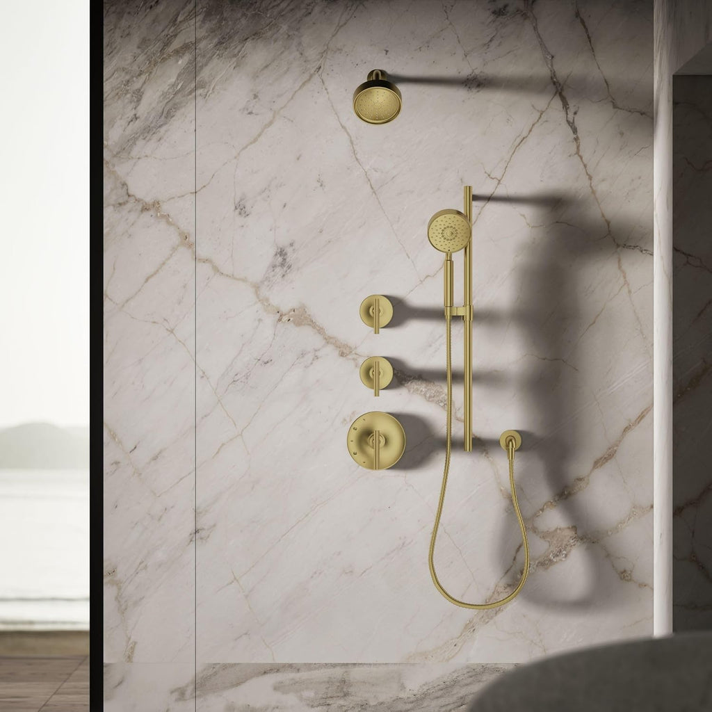 Kohler 965-AK-2MB Purist® Single-function showerhead, 2.5 gpm, Vibrant Brushed Moderne Brass