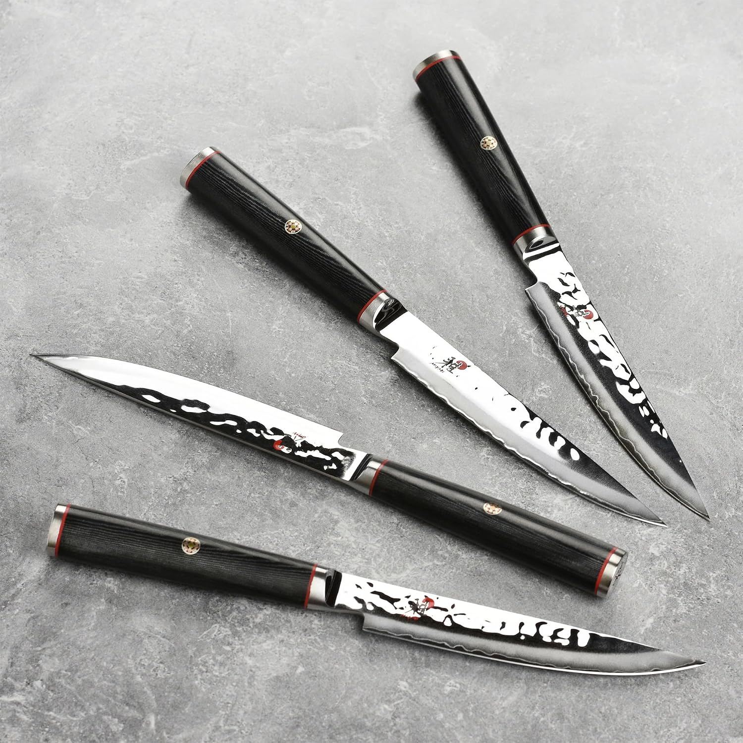 MIYABI Mizu SG2 Steak Knife Set, 4 Piece with Case