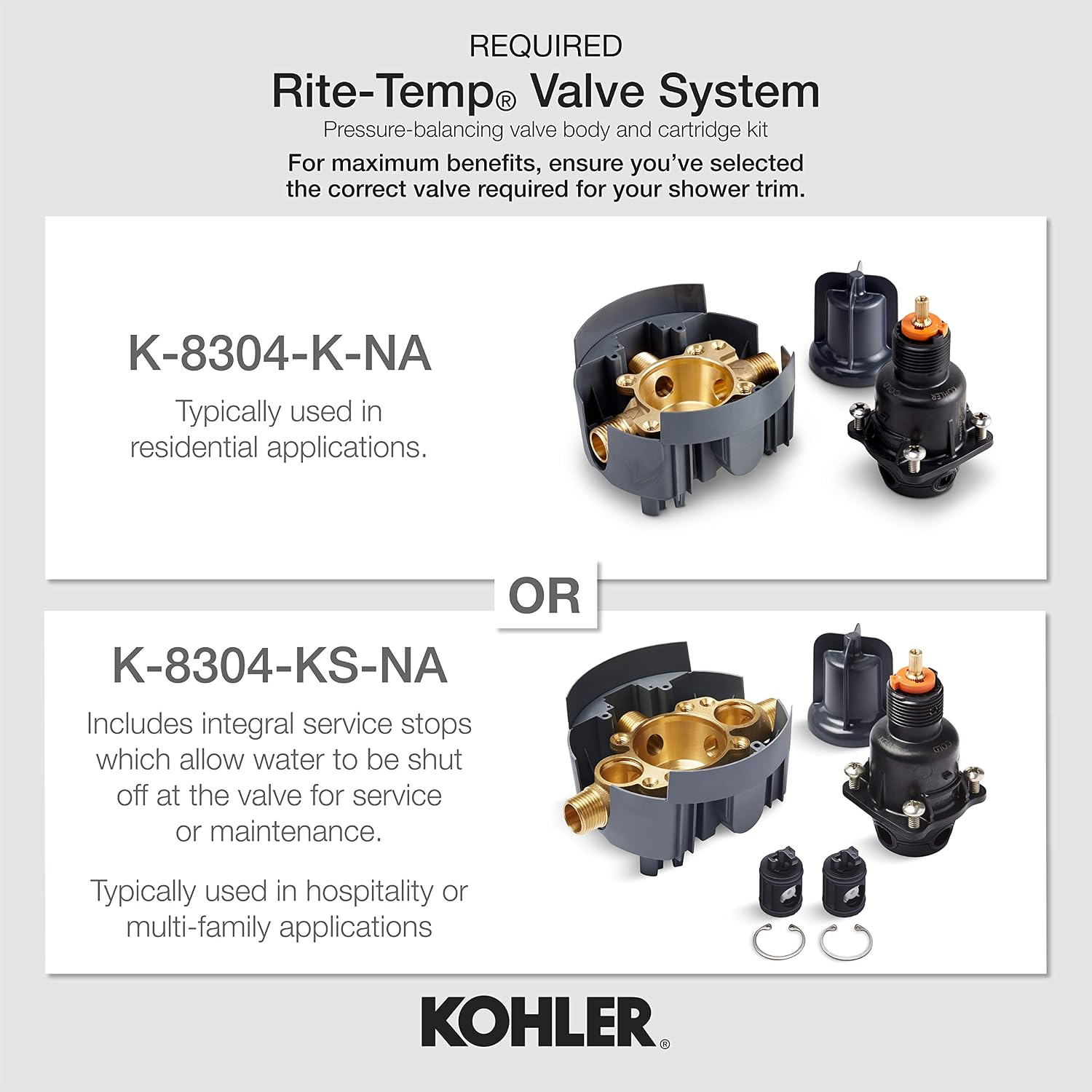 KOHLER Devonshire Rite-temp Bath and Shower Trim with Npt Spout and 1.75 Gpm Showerhead