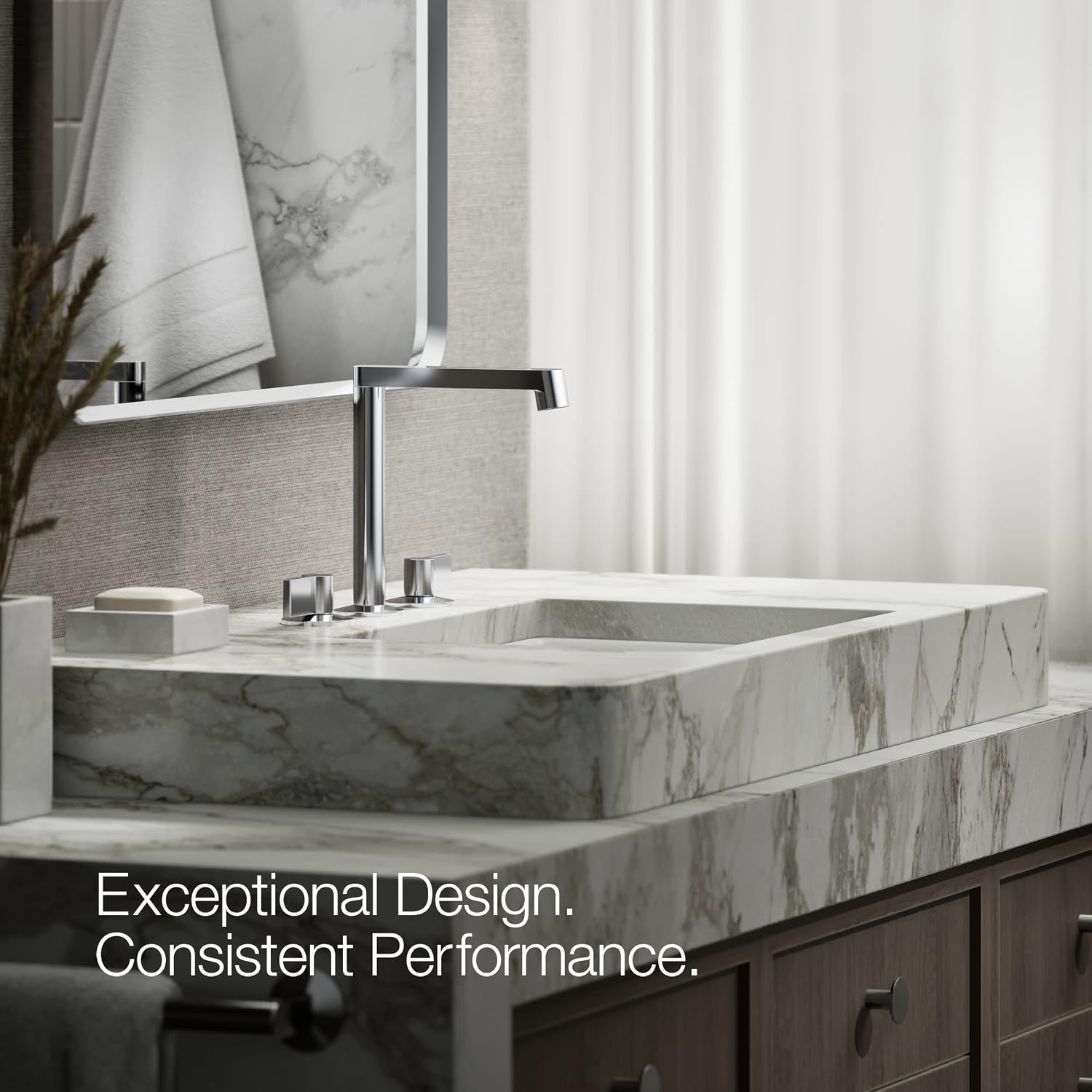 Kohler K-77974-4-CP Bathroom Sink Handles w/Lever Design Polished Chrome