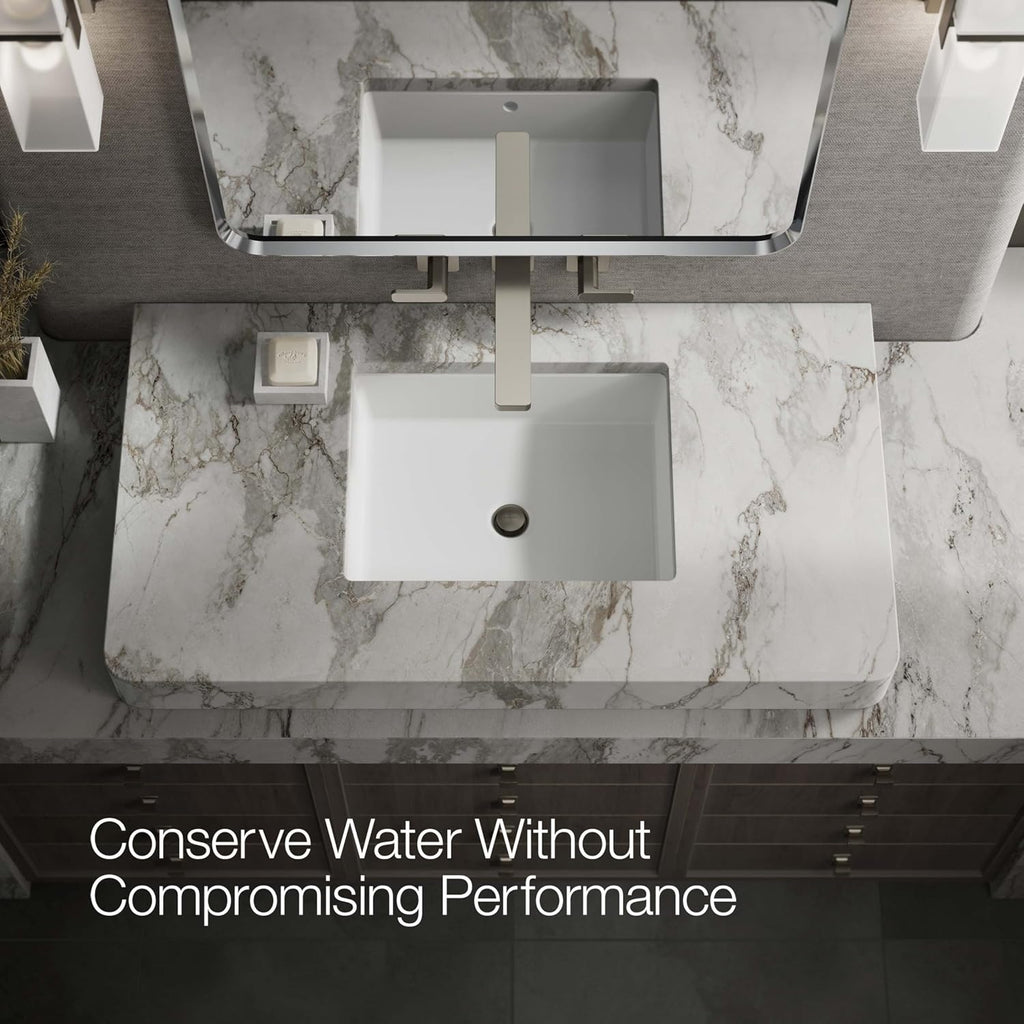 KOHLER T27120-4-BN Parallel® Wall-mount bathroom sink faucet trim, Vibrant Brushed Nickel